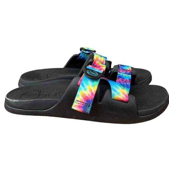 Chaco Women's Tie-Dye Slip-On Sandals Size 10 US Adjustable Straps Durable Sole - Picture 2 of 13